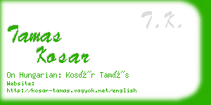 tamas kosar business card